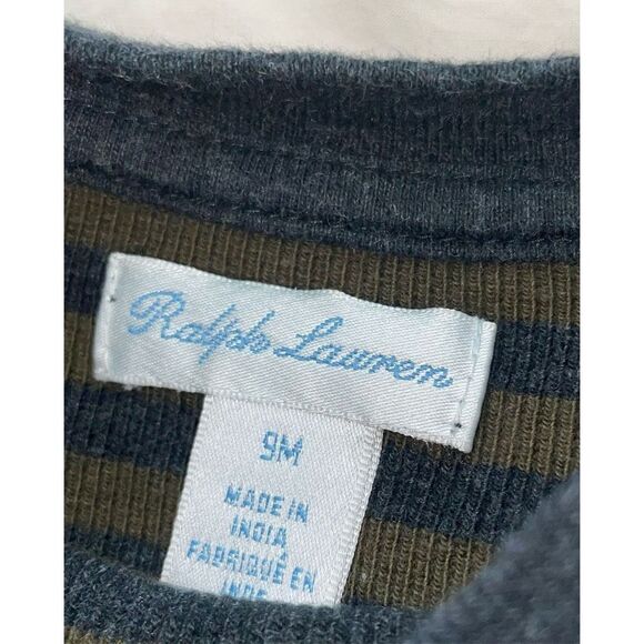 Ralph Lauren Waffle Knit Stripe Long Sleeve Tee - Picture 11 of 13